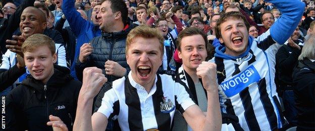 Newcastle fans