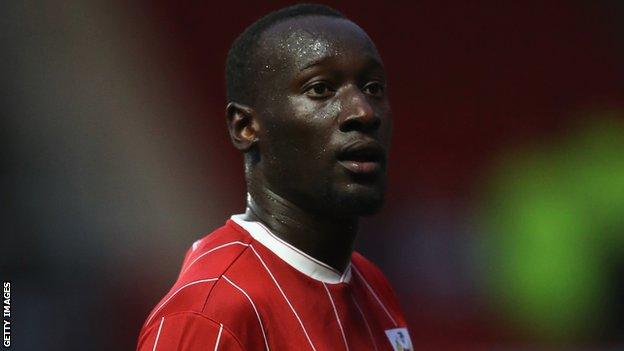Famara Diedhiou in action for Bristol City.