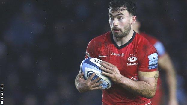 Dom Morris in action for Saracens