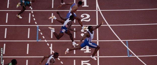 Linford Christie wins Olympic gold