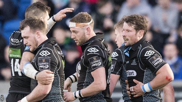 Glasgow Warriors celebrate