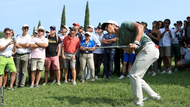 Thorbjorn Olesen on the final day at the Italian Open