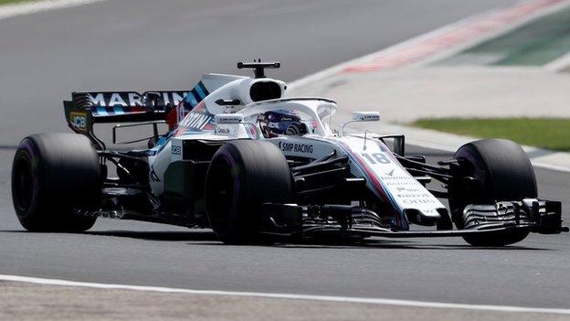 Lance Stroll in action for Wiliams