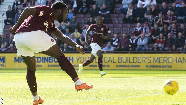 Isma Goncalves scores Hearts' opener