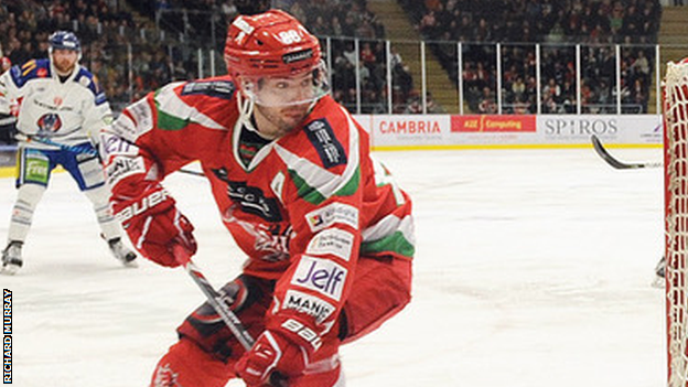 Joey Martin in action for Cardiff Devils