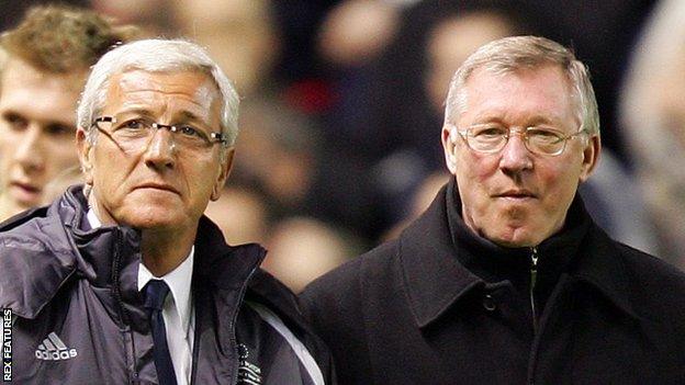 Marcello Lippi and Sir Alex Ferguson pictured in 2007