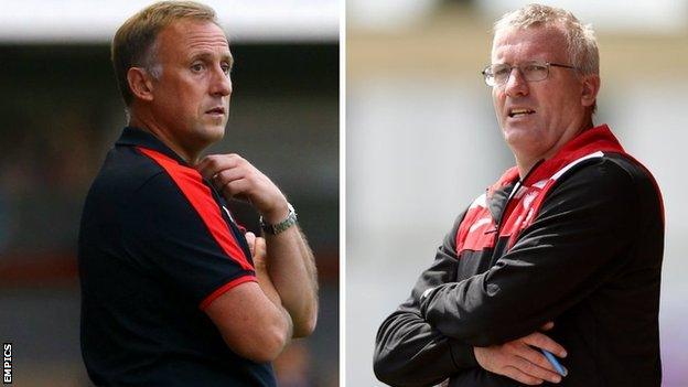 Mark Yates (left) and Tim Flowers