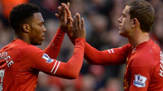 Daniel Sturridge (left) and Jordan Henderson