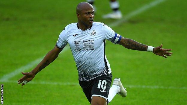 Andre Ayew has scored 25 goals in 64 Swansea appearances under Steve Cooper