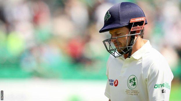 Ed Joyce scored 47 runs in Ireland's Test debut against Pakistan last May