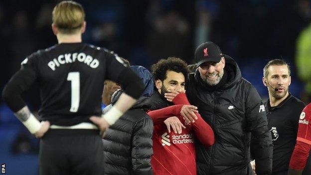 Mohamed Salah and Jurgen Klopp