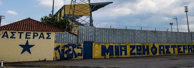 Hibs played in Greece last season