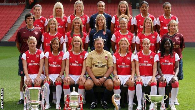 Arsenal women squad in 2007