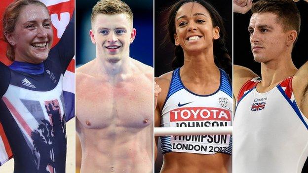 Laura Kenny, Adam Peaty, Katarina Johnson-Thompson and Max Whitlock