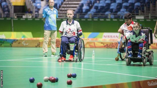 GB's Stephen McGuire and Evie Edwards in action at Rio 2016