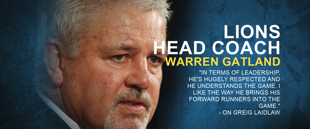 Lions head coach Warren Gatland