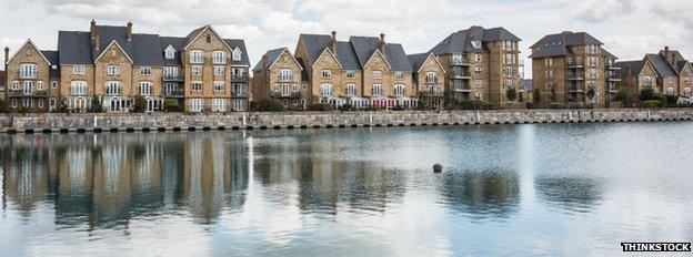 houses by waterside