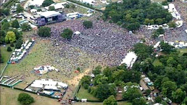 V Festival aerial shot