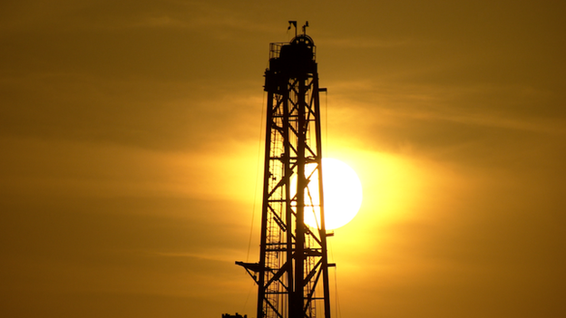 Oil field machinery in Shaybah in Empty Quarter Rub al-Khali)