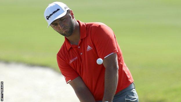 Jon Rahm in the final round at the Hero World Challenge