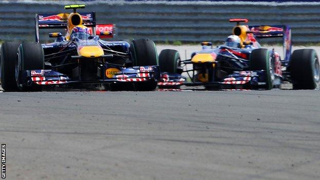 Sebastian Vettel and Mark Webber collide in Turkey in 2010