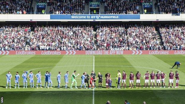 Hearts v Aberdeen at Murrayfield in 2017