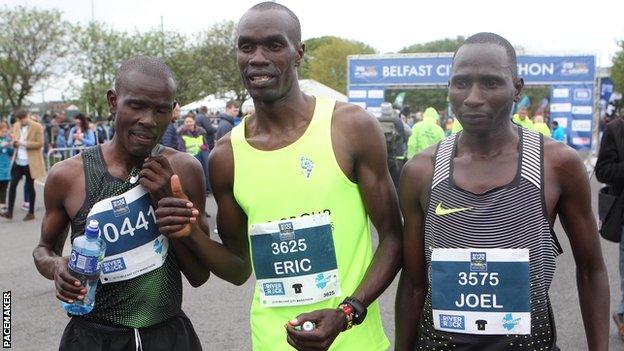 Joel Kositany clinched his fourth Belfast City Marathon win