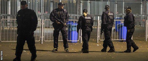 Police outside stadium