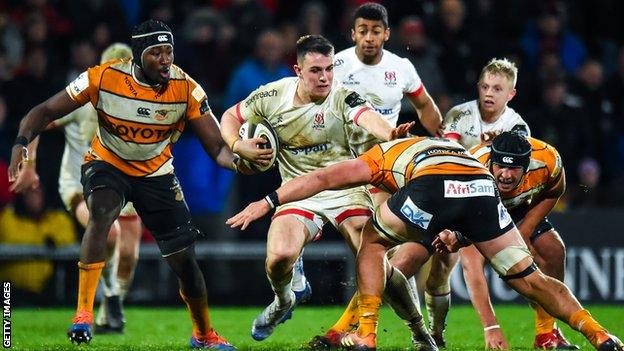 Ulster in action against the Cheetahs