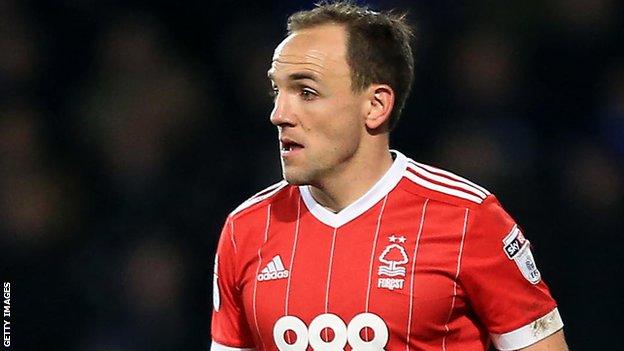 David Vaughan in action for Nottingham Forest