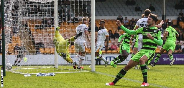 Christian Doidge scores for Forest Green against Port Vale