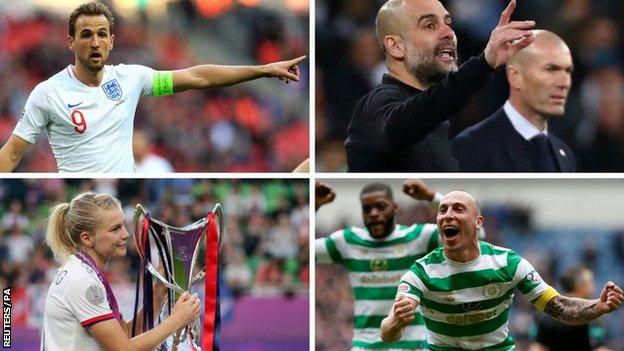 Harry Kane, Pep Guardiola, Zinedine Zidane, Ada Hegerberg, Scott Brown