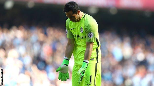 Manchester City keeper Claudio Bravo