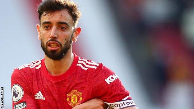 Manchester United midfielder Bruno Fernandes