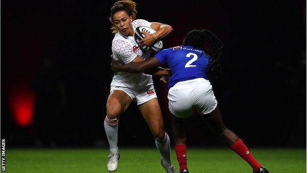 Deborah Fleming playing for England