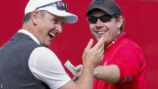 Justin Rose and American fan