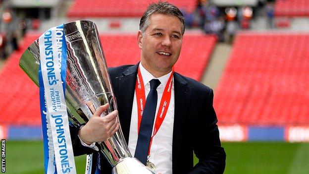 Darren Ferguson after Peterborough win the 2014 EFL Trophy