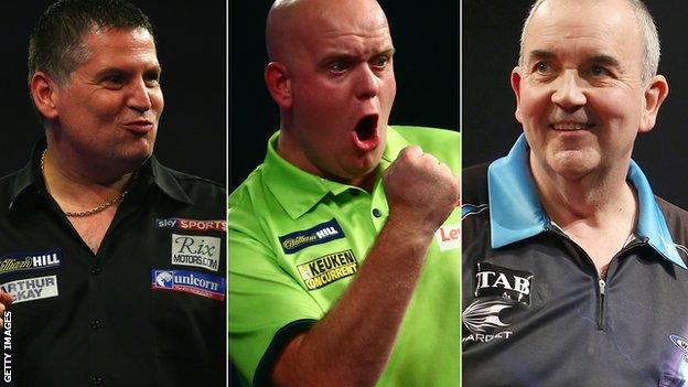 Gary Anderson, Michael van Gerwen, Phil Taylor