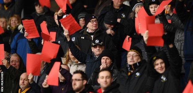 Port Vale fans protest