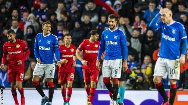 Rangers were beaten 3-1 by Leverkusen in the first leg at Ibrox in March