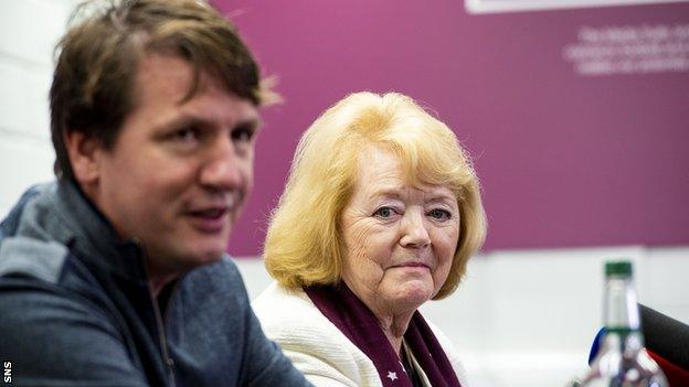 New Hearts manager Daniel Standel and owner Ann Budge