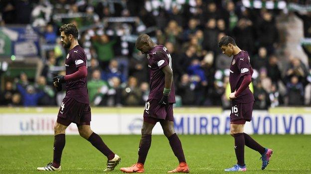 Hearts lose to Hibernian in the Scottish Cup