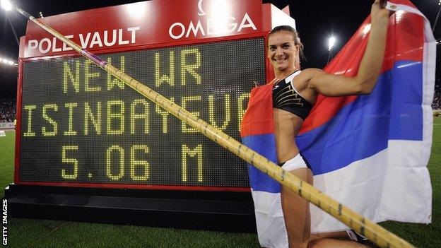 Isinbayeva has set 28 world records