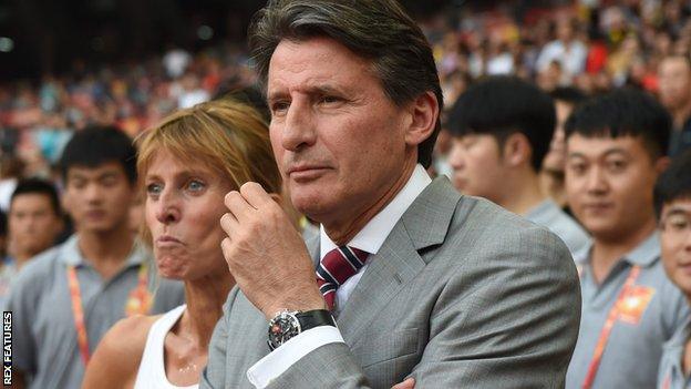 IAAF president Lord Sebastian Coe