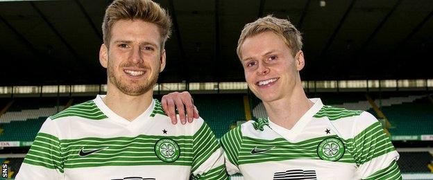 Celtic midfielders Stuart Armstrong and Gary Mackay-Steven