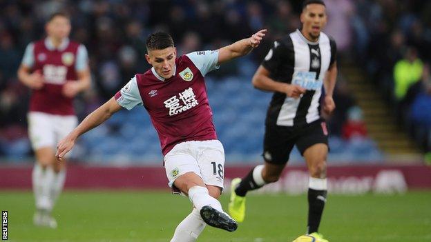 Ashley Westwood playing for Burnley