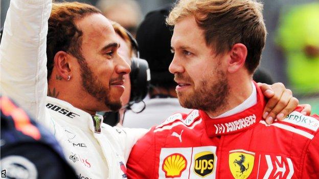 Lewis Hamilton and Sebastian Vettel