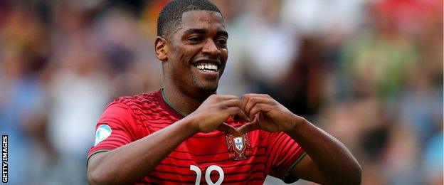 Ivan Cavaleiro celebrates scoring against Germany