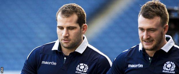 Fraser Brown and Stuart Hogg