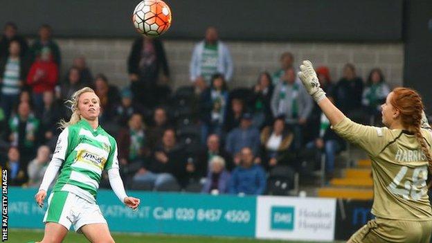 Nadia Lawrence scores against London Bees